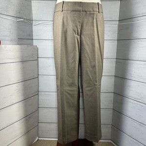 Ann Taylor Women's Cropped Houndstooth Trouser Pants Brown Size 8
